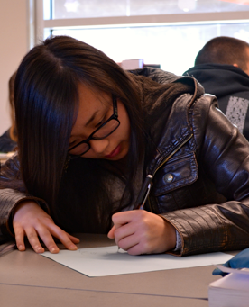 Student Working at Desk